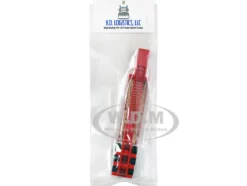 Low Boy Flatbed Trailer Red 1/87 (HO) Plastic Model Car by HO Logistics