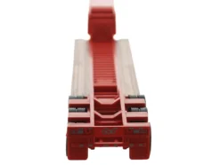 Low Boy Flatbed Trailer Red 1/87 (HO) Plastic Model Car by HO Logistics