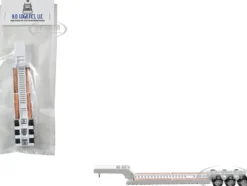Low Boy Flatbed Trailer White 1/87 (HO) Plastic Model Car by HO Logistics