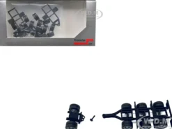 Lowboy Tri-Axle Booster with Integrated Rear Axle and Fenders (2 Sets) 1/87 (HO) Plastic Model by Promotex