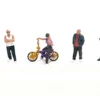 Lowriders #5 6 piece (5 People, 1 Bicycle) Diecast Figures Set 1/64 Scale Models by American Diorama