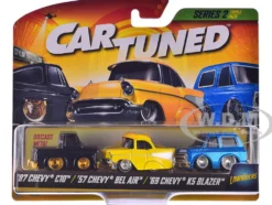 Lowriders Series 2 Chevrolet Triple Pack Set of 3 Cars Diecast Model Cars by CarTuned