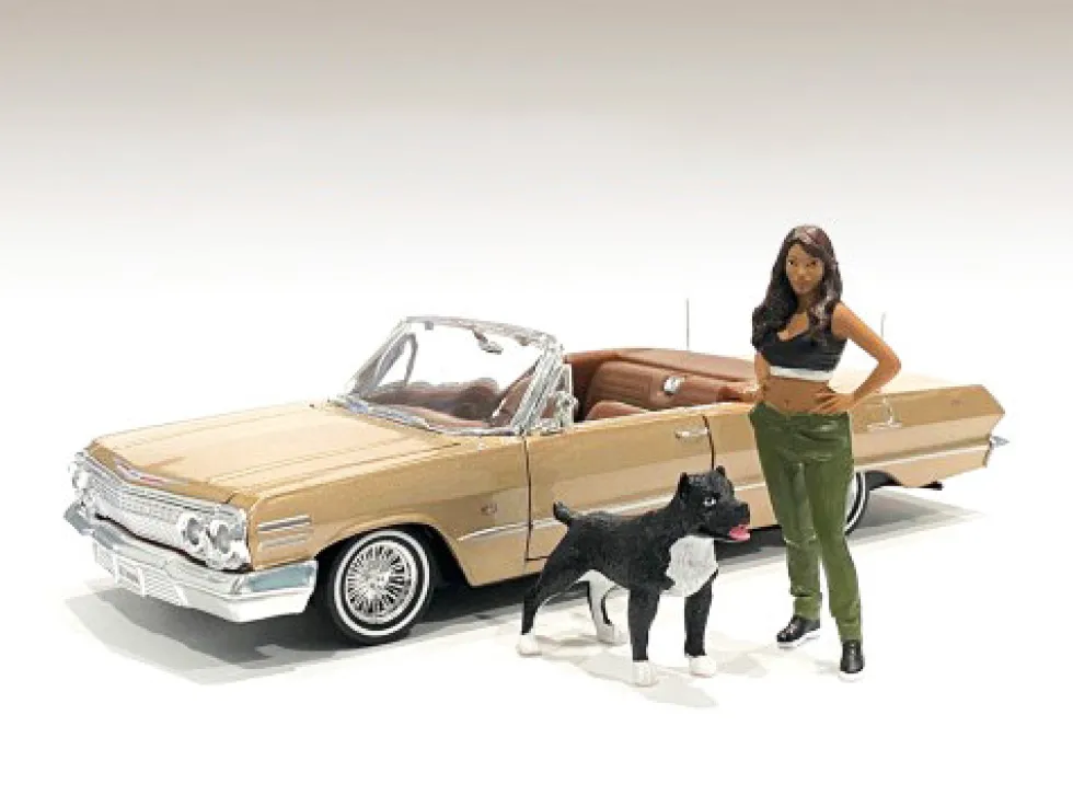 Lowriderz Figurine IV Dog 1/18 Scale Models American Diorama 76276