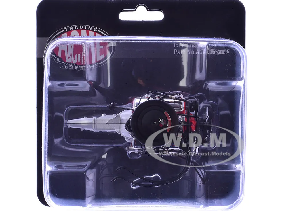 454 LS6 Engine and Transmission Replica from "1970 Chevrolet Chevelle SS" 1/18 Model by ACME