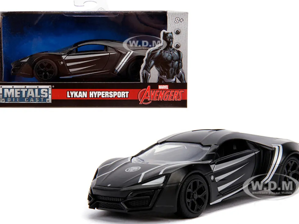 Lykan Hypersport Black Panther Theme Marvel Series 1/32 Diecast Model Car Jada 30302