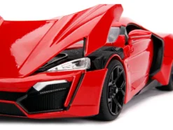 Lykan Hypersport Red Lights Dom Figurine Fast & Furious Movie 1/18 Diecast Model Car Jada 31140