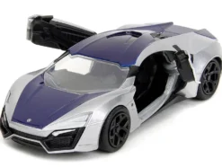 Lykan Hypersport Silver Metallic and Purple Pink Slips Series 1/32 Diecast Model Car Jada 35415