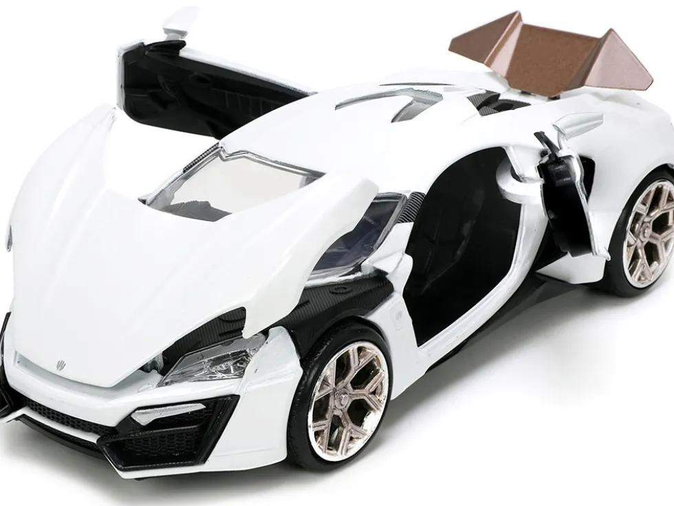 Lykan Hypersport White with Bronze Metallic Rear Spoiler HKS Hyper-Spec Series 1/24 Diecast Model Car Jada JA34030
