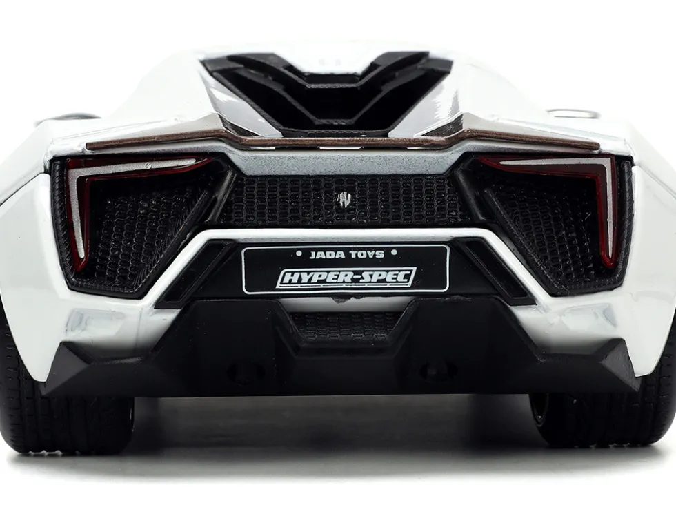 Lykan Hypersport White with Bronze Metallic Rear Spoiler HKS Hyper-Spec Series 1/24 Diecast Model Car Jada JA34030