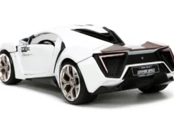 Lykan Hypersport White with Bronze Metallic Rear Spoiler HKS Hyper-Spec Series 1/24 Diecast Model Car Jada JA34030