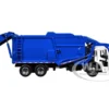Mack LR Refuse Garbage Truck with McNeilus Meridian Front Loader White and Blue with Trash Bin 1/64 Diecast Model by DCP/First Gear