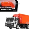 Mack LR with McNeilus Rear Load Refuse Body Orange and White 1/87 Diecast Model First Gear 80-0353