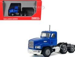 Mack 603 Short Day Cab Blue Metallic 1/87 (HO) Plastic Model Car by Promotex