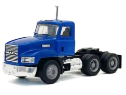Mack 603 Short Day Cab Blue Metallic 1/87 (HO) Plastic Model Car by Promotex