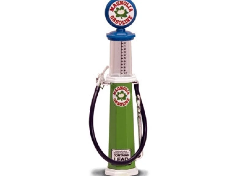 Magnolia Gasoline Vintage Gas Pump Cylinder 1/18 Diecast Replica Road Signature 98742