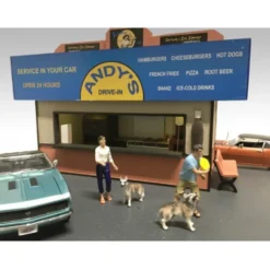 Man and Dog 2 Piece Figure Set For 1:18 Scale Models American Diorama 23889