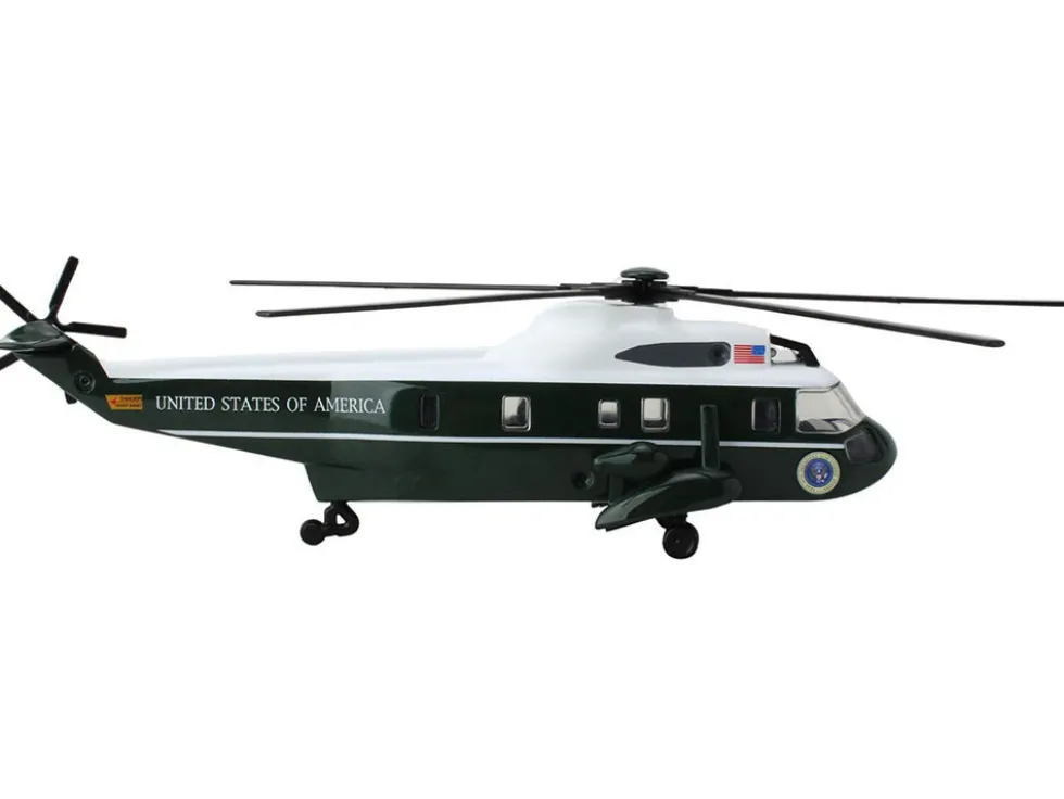 Marine One Presidential Helicopter "United States of America" Dark Green and White Diecast Model by Daron
