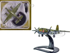 Martin B-26B Marauder Bomber Aircraft "QQQQ, 556th Bomb Squadron, 387th Bomb Group" United States Army Air Forces (1943) "Planes of World War II" Series 1/144 Diecast Model Airplane by Luppa