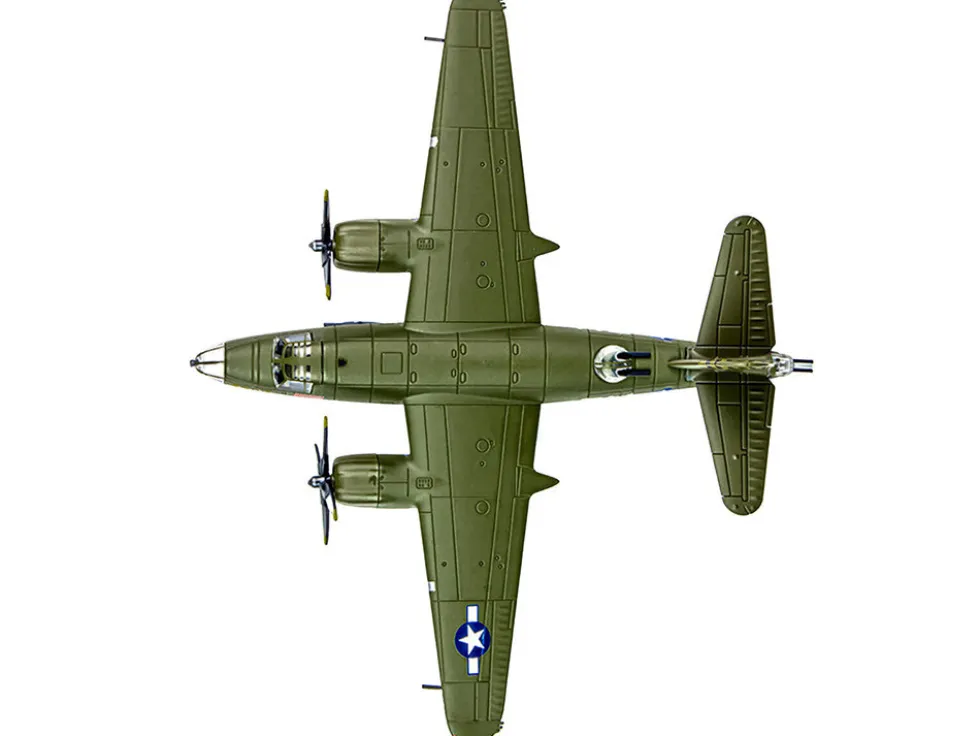 Martin B-26B Marauder Bomber Aircraft "QQQQ, 556th Bomb Squadron, 387th Bomb Group" United States Army Air Forces (1943) "Planes of World War II" Series 1/144 Diecast Model Airplane by Luppa