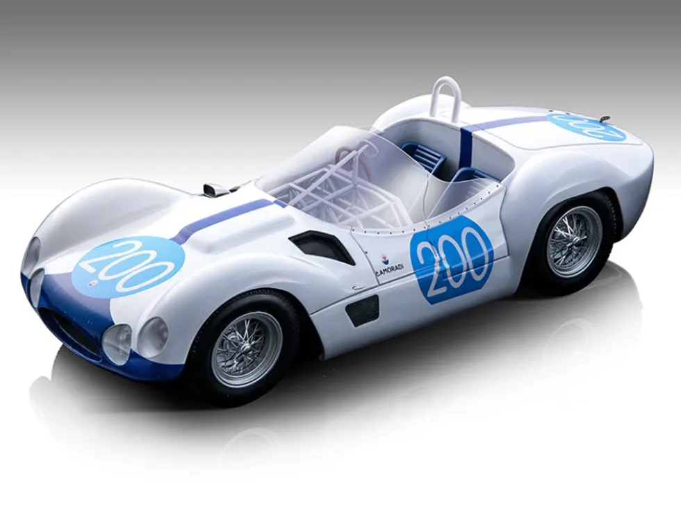 Maserati Birdcage Tipo 61 #200 Umberto Maglioli Nino Vaccarella Targa Florio 1960 Limited Edition to 80 pieces Worldwide 1/18 Model Car Tecnomodel TM18-276G