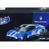 Maserati MC20 #1 Blue with White Stripes and Black Top "Maserati Performance Experience" 1/64 Diecast Model Car by BBR