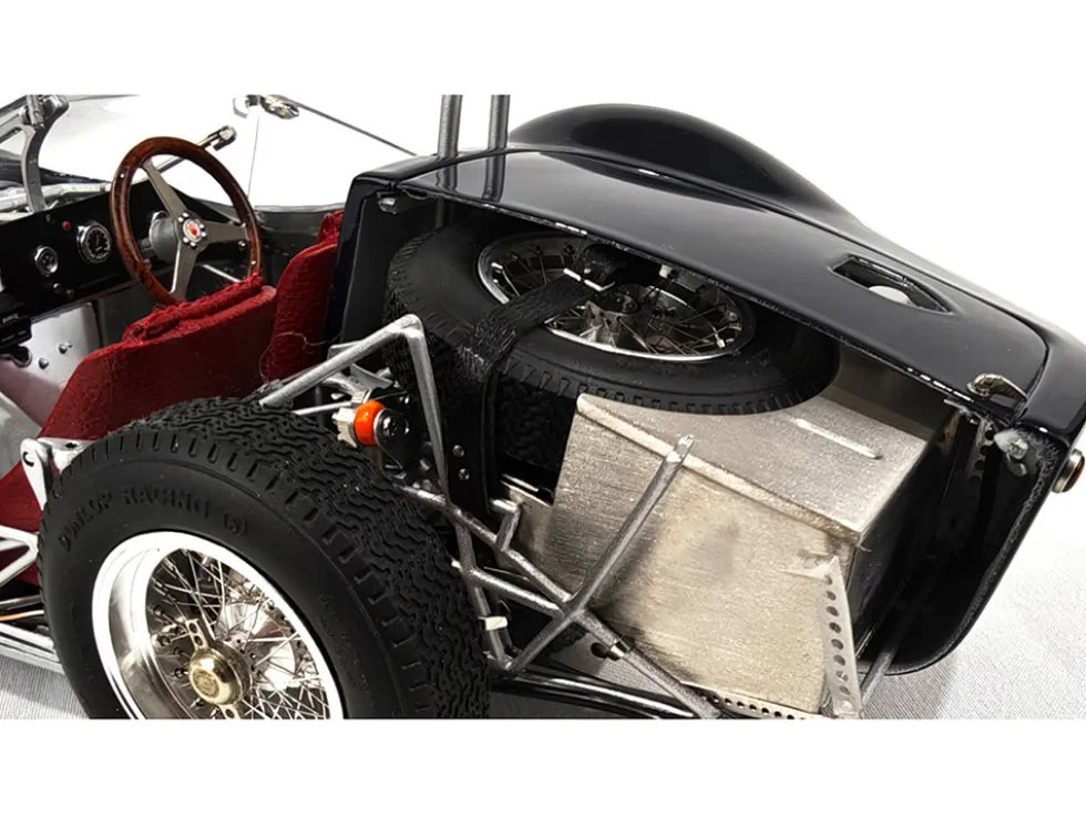 Maserati Tipo 60/61 "Birdcage" Dark Blue "Cut-Off Model" Limited Edition to 200 pieces Worldwide with Showcase and Baseplate 1/18 Diecast Model Car by CMC