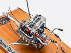 1960 Maserati Tipo 61 Birdcage Engine with Display Showcase 1/18 Diecast Model CMC 126