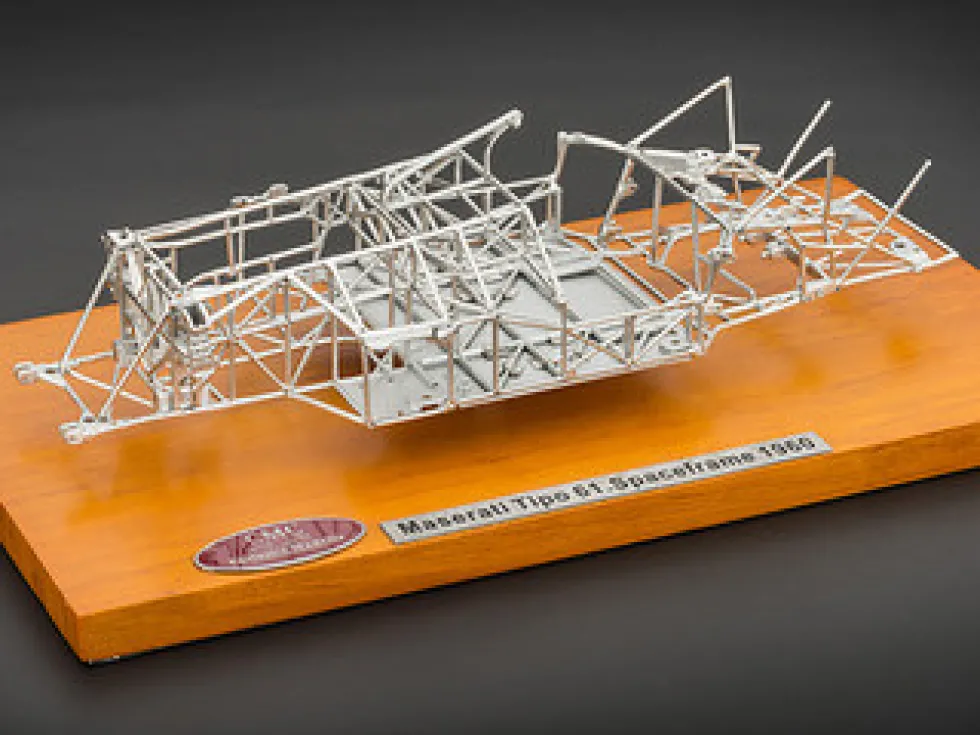 1960 Maserati Tipo 61 Birdcage Spaceframe 1/18 Diecast Model CMC 122