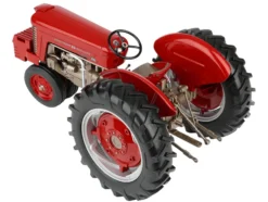 Massey Ferguson 65 DieselMatic Narrow Front Tractor with Front Weights Red with Bronze Frame