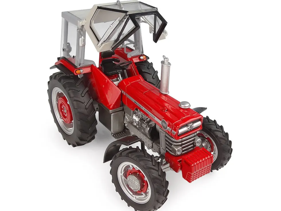 Massey Ferguson 1080 4WD Tractor with PEKO Cabin Red with Gray Top 1/32 Diecast Model by Universal Hobbies