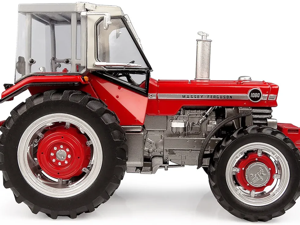 Massey Ferguson 1080 4WD Tractor with PEKO Cabin Red with Gray Top 1/32 Diecast Model by Universal Hobbies
