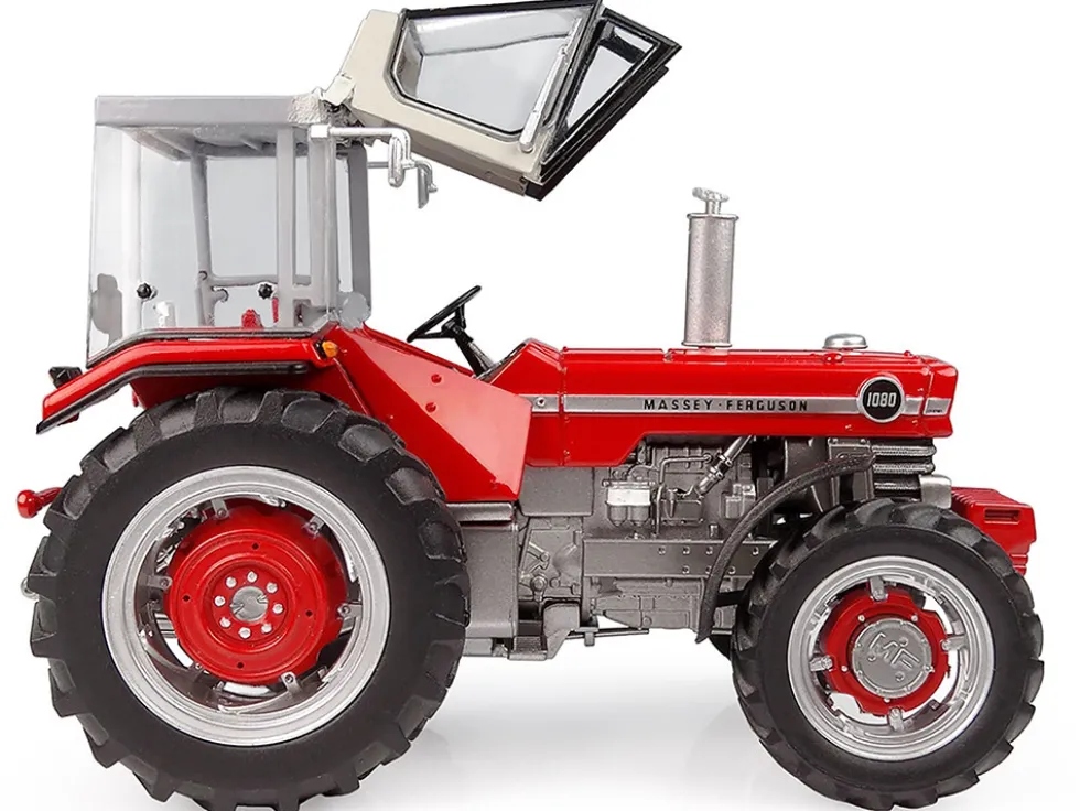 Massey Ferguson 1080 4WD Tractor with PEKO Cabin Red with Gray Top 1/32 Diecast Model by Universal Hobbies