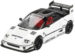 Mazda AZ-1 Liberty Walk LB40 RHD (Right Hand Drive) White with Black Top "2024 Tokyo Auto Salon" Limited Edition 1/64 Diecast Model Car by Mini GT