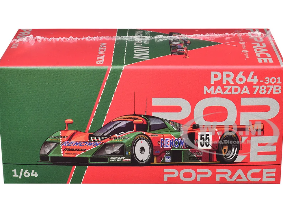 Mazda 787B #55 Johnny Herbert - Volker Weidler - Bertrand Gachot "Mazdaspeed" Winner "24 Hours of Le Mans" (1991) 1/64 Diecast Model Car by Pop Race