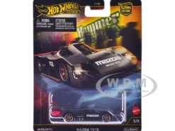 Mazda 787B Prototype Race Car Black "Hammer Drop" Series Diecast Model Car by Hot Wheels