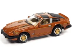 1982 Mazda RX-7 Blue Metallic 1981 Datsun 280ZX Orange Mist Metallic Import Heat Set of 2 Cars 1/64 Diecast Model Cars Johnny Lightning JLPK014 JLSP169 B
