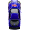 1993 Mazda RX-7 Candy Blue Metallic with Graphics and Chun-Li Diecast Figure Street Fighter Video Game Anime Hollywood Rides Series 1/24 Diecast Model Car Jada 30838