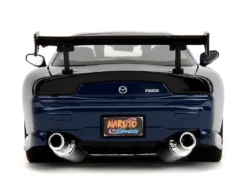 1993 Mazda RX-7 Dark Blue with Graphics and Kakashi Hatake Diecast Figure