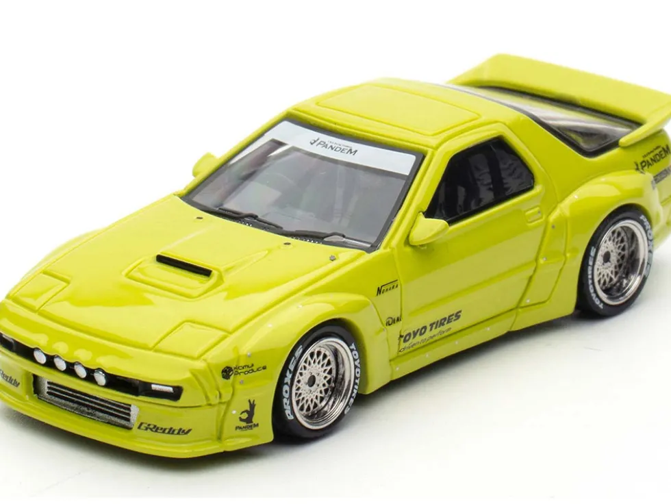 Mazda RX-7 (FC3S) "Pandem Aero" RHD (Right Hand Drive) Lime Green "The Model Car Show Malaysia 2025 Event Edition" 1/64 Diecast Model Car by Inno Models