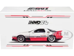 Mazda RX-7 (FC3S) "Pandem Rocket Bunny" White and Red with Black Stripes "The Model Car Show Singapore 2025 Event Edition" 1/64 Diecast Model Car by Inno Models