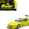 Mazda RX-7 FC3S Pandem Yellow Metallic "Road64" Series 1/64 Diecast Model Car by Tarmac Works