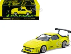 Mazda RX-7 FC3S Pandem Yellow Metallic "Road64" Series 1/64 Diecast Model Car by Tarmac Works