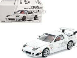 Mazda RX7 (FC3S) RE Amemiya RHD (Right Hand Drive) White 1/64 Diecast Model Car by Pop Race