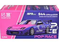 Mazda RX7 (FC3S) RE Amemiya RHD (Right Hand Drive) Blue Metallic with Pink Hood 
