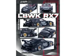 Mazda RX7 (FD3S) LB-Super-Silhouette RHD (Right Hand Drive) #20 "Coca-Cola Zero" Black 1/64 Diecast Model Car by Inno Models
