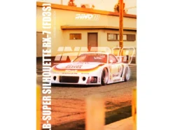 Mazda RX7 (FD3S) LB-Super Silhouette RHD (Right Hand Drive) #41 White with Stripes and Graphics 1/18 Model Car by Inno Models