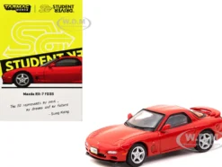 Mazda RX-7 FD3S RHD (Right Hand Drive) Red "Student Driver" "J Collection" Series 1/64 Diecast Model by Tarmac Works
