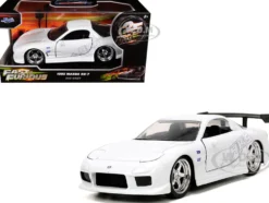 1993 Mazda RX-7 "HKS" White "The Fast and the Furious" (2001) Movie "25 Years of Fast & Furious" Series 1/32 Diecast Model Car by Jada