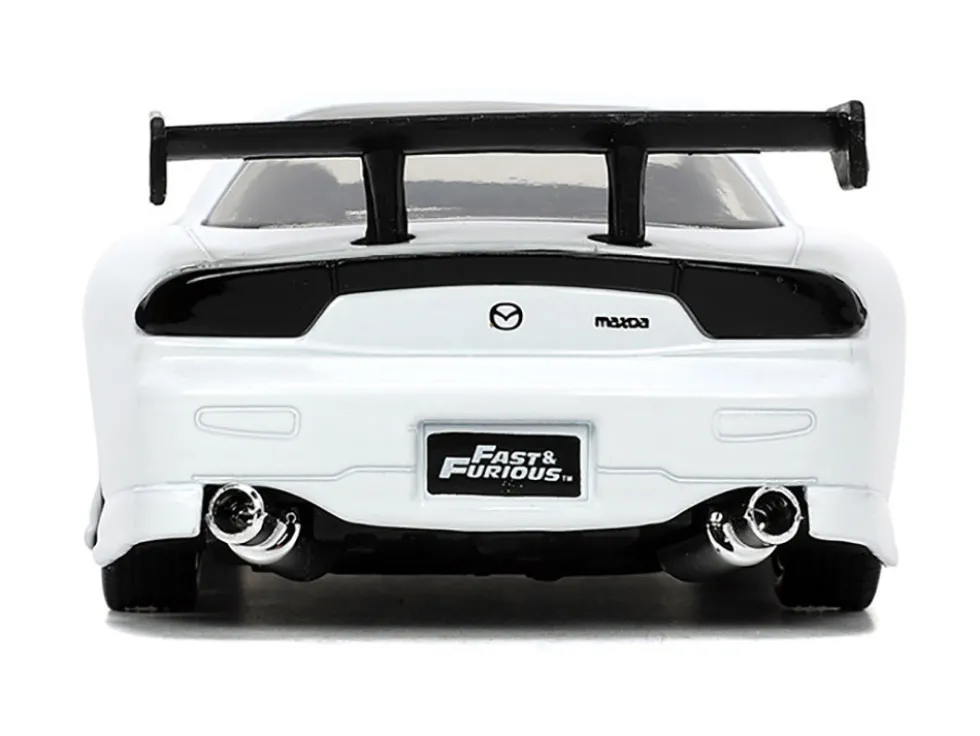 1993 Mazda RX-7 "HKS" White "The Fast and the Furious" (2001) Movie "25 Years of Fast & Furious" Series 1/32 Diecast Model Car by Jada