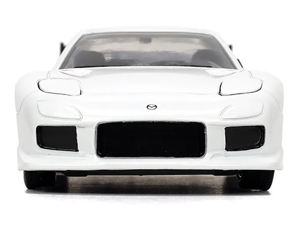 1993 Mazda RX-7 "HKS" White "The Fast and the Furious" (2001) Movie "25 Years of Fast & Furious" Series 1/32 Diecast Model Car by Jada